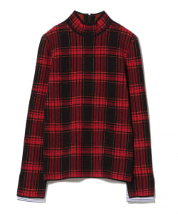 Juun.J / Check High Neck Top