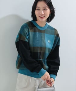FRED PERRY × Ray BEAMS / 別注 タータンチェック ニット