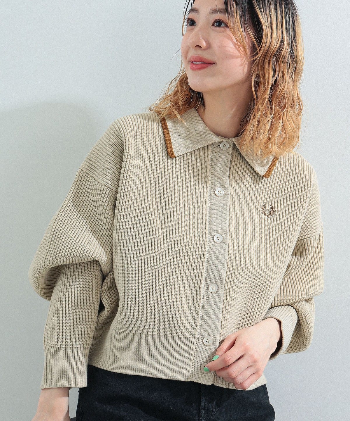 FRED PERRY × Ray BEAMS ニット ポロシャツ 美品 - ポロシャツ