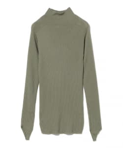 ○W/cashmere / ribbed turtle-neck tops