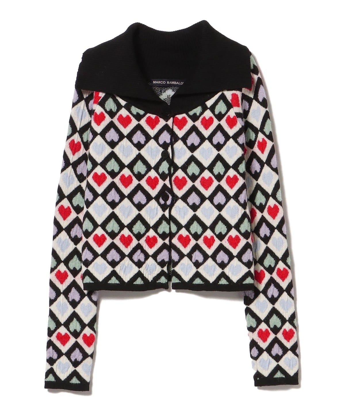 MARCO RAMBALDI / HEART JACQUARD CARDIGAN トップス WOMEN MULTI S MARCO RAMBALDI / HEART JACQUARD CARDIGAN トップス WOMEN MULTI S