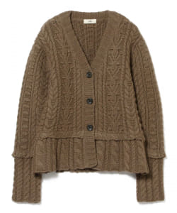 ▲○Uhr / Cable V-neck Cardigan