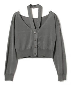 ▲○JOHN LAWRENCE SULLIVAN / HALTER NECK KNIT CARDIGAN