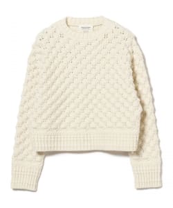 〇beautiful people / cotton shark skin knitting pullover