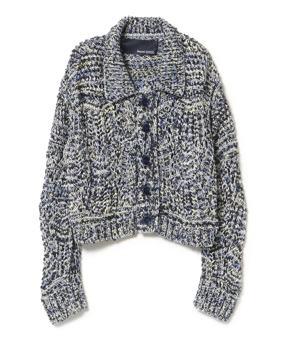 BOUSSOLE ブソル / ミックス クロップド ジャケット トップス WOMEN Gray/Blue/Lemon/Nvy 1 BOUSSOLE ブソル / ミックス クロップド ジャケット トップス WOMEN Gray/Blue/Lemon/Nvy 1