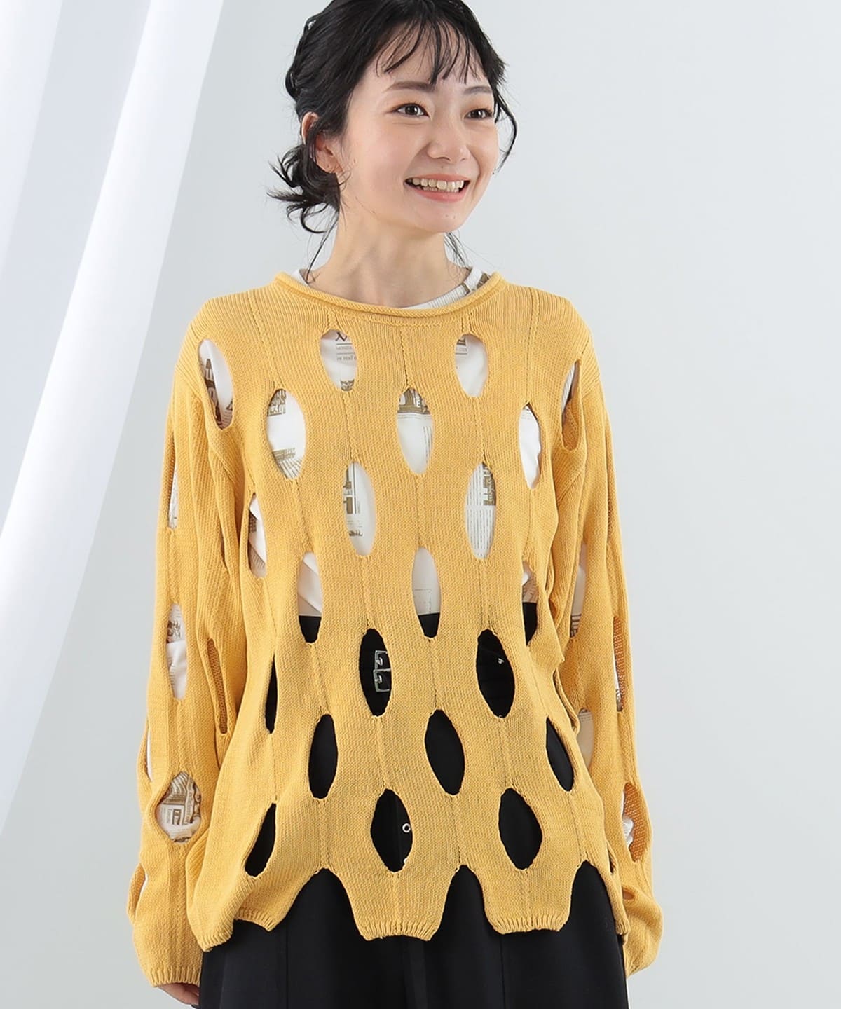 Ray BEAMS - 新品未使用 レイビームス 短めの丈がいろいろなボトムスに合わせ易いボーダーニット Ray BEAMS（レイ ビームス）【別注】Name. / ショート ニット