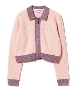 ▲〇TTTMSW  / ラメ ジップアップ カーディガン