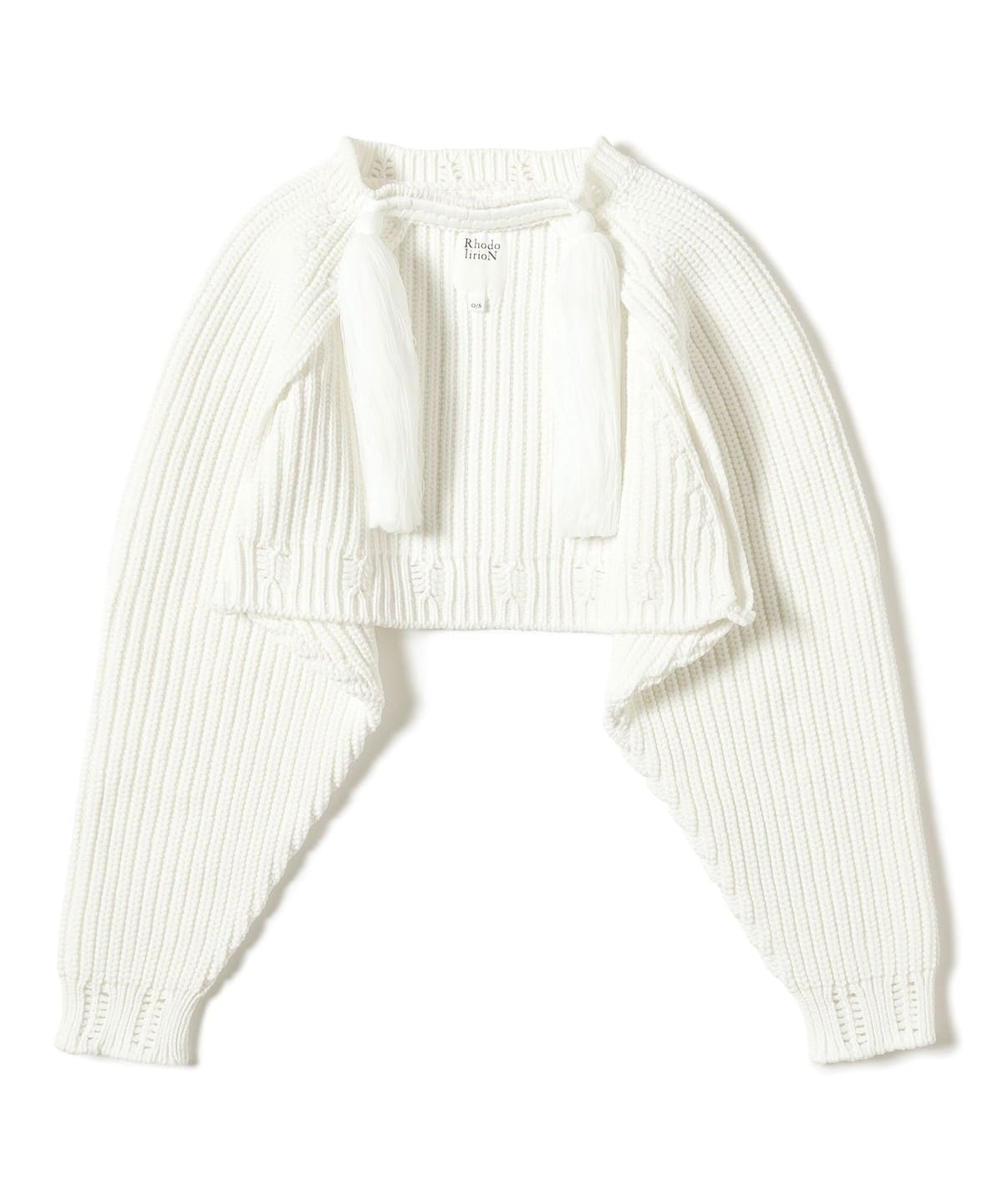 ○RhodolirioN / FRINGE BOLERO トップス WOMEN WHITE ONE SIZE ○RhodolirioN / FRINGE BOLERO トップス WOMEN WHITE ONE SIZE