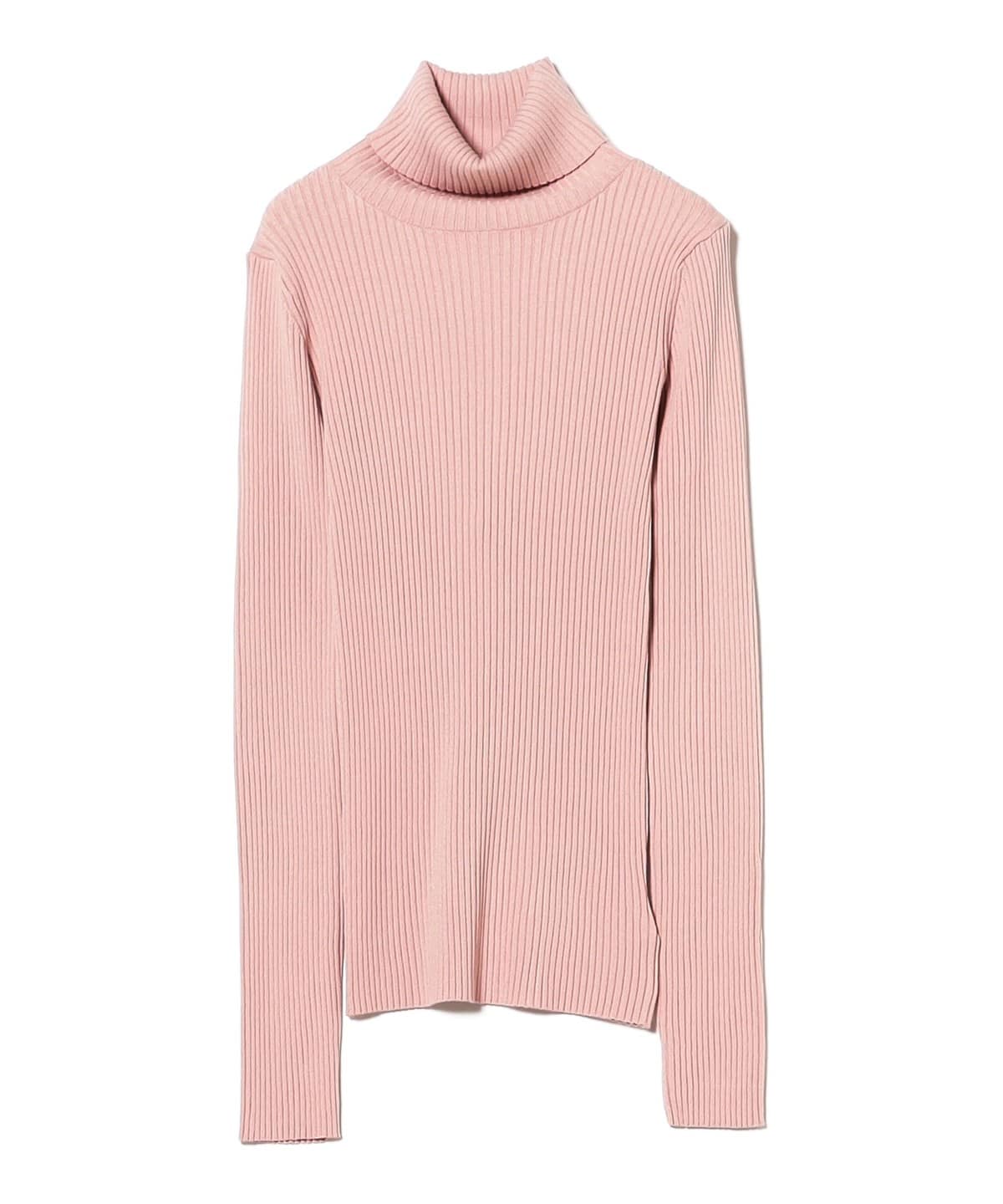 14G リブ タートル ニット トップス WOMEN PINK ONE SIZE 14G リブ タートル ニット トップス WOMEN PINK ONE SIZE