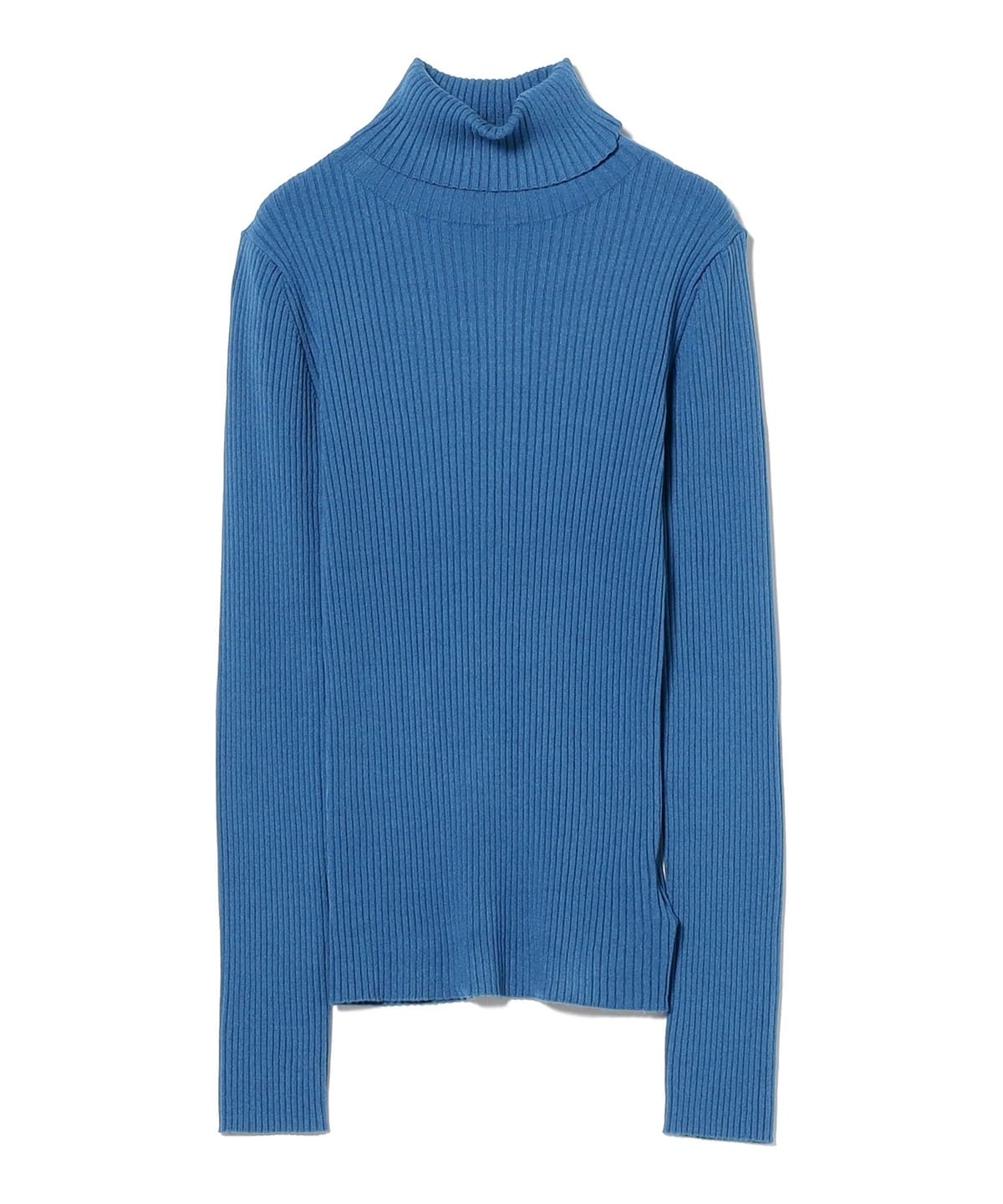 14G リブ タートル ニット トップス WOMEN BLUE ONE SIZE 14G リブ タートル ニット トップス WOMEN BLUE ONE SIZE