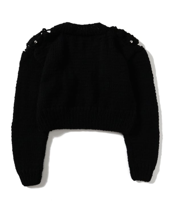MUL PLA / Cropped V-neck Pullover Knit