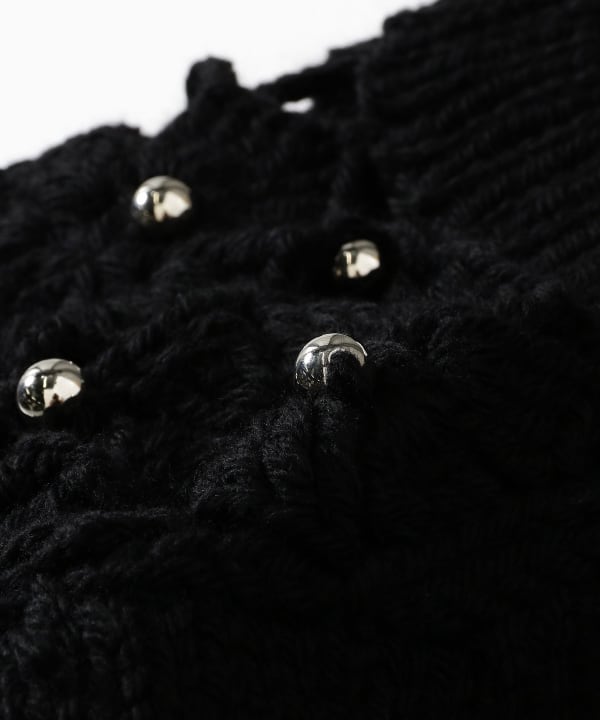 MUL PLA / Cropped V-neck Pullover Knit