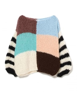 ▲MAIAMI / Alpaca Big Sweater Colour Block