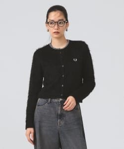 【+15%ポイントUP】【別注】FRED PERRY / Fluffy Crewneck Knit Cardigan