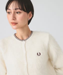 【別注】FRED PERRY / Fluffy Crewneck Knit Cardigan