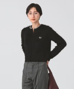 【別注】FRED PERRY / Fluffy Crewneck Knit Cardigan