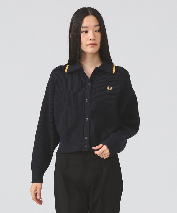 FRED PERRY ×Raybeamsネイビー カーディガン UK 10 FRED PERRY ×Raybeamsネイビー カーディガン UK 10 - メルカリ
