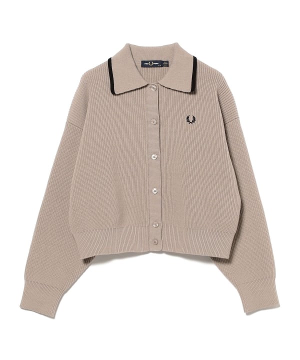 FRED PERRY × Ray BEAMS カーディガン Ray BEAMS（レイ ビームス）【別注】FRED PERRY / Tipped Collar