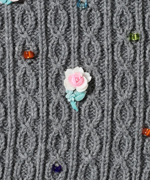 muveil ミュベール　ローズ刺繍カーディガン muveil ミュベール ローズ刺繍カーディガン muveil ミュベール ローズ