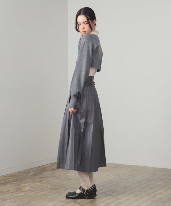 Ava layered tops ♥ grey Ray BEAMS（レイ ビームス）クロップド クルーネック カーディガン