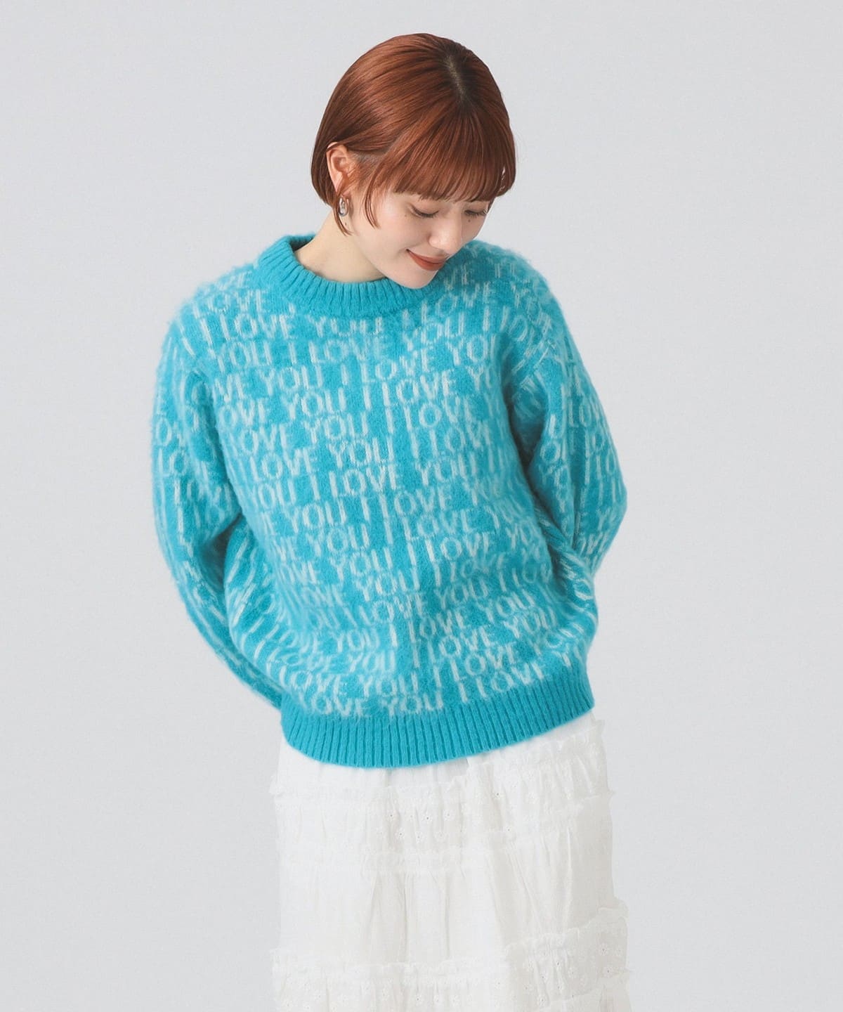 【別注】PENNEY'S / シャギー ニット トップス WOMEN TURQUOISE ONE SIZE 【別注】PENNEY'S / シャギー ニット トップス WOMEN TURQUOISE ONE SIZE