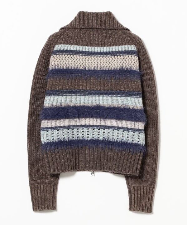 Ray BEAMS（レイ ビームス）【別注】BOUSSOLE / ボーダージップ ニット