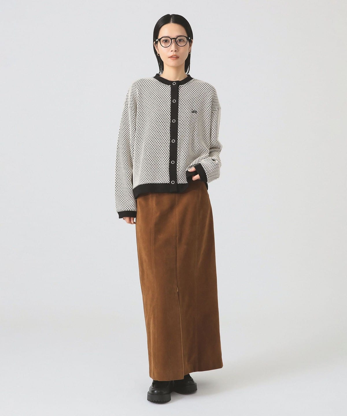邦楽 rye Ray BEAMS（レイ ビームス）Lee / KNIT JACQUARD CARDIGAN