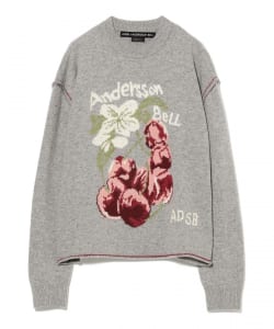 ANDERSSON BELL / FRUIT INTARSIA CREWNECK SWEATER