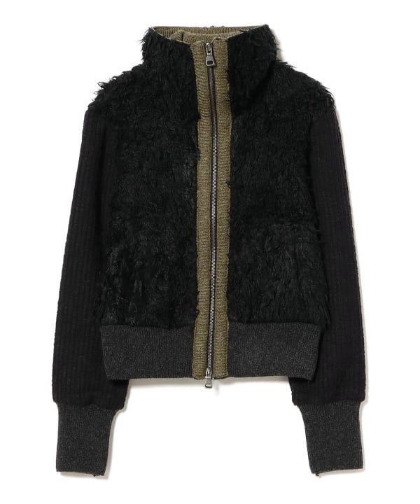 Lumignon Houndstooth fur knit top ベージュ Lumignon Houndstooth fur knit top ベージュ Lumignon