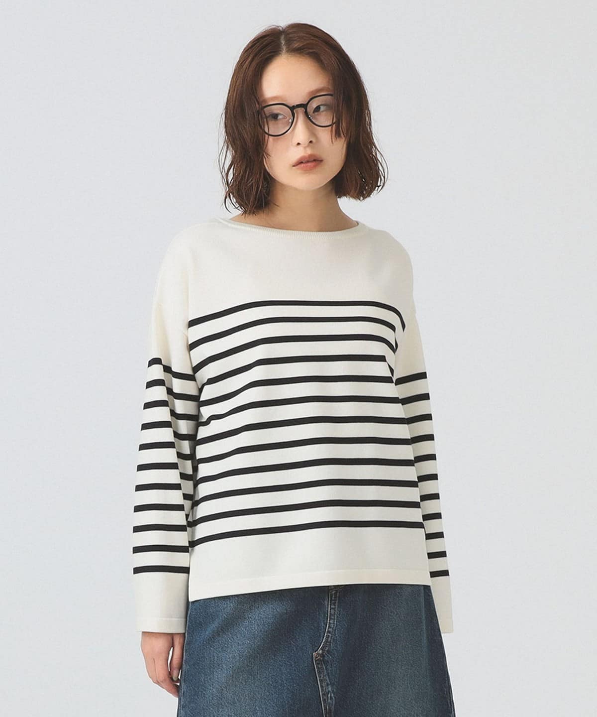 ORCIVAL オーシバル / ボートネック プルオーバー トップス WOMEN 1028 ECRU*NAVY 1 ORCIVAL オーシバル / ボートネック プルオーバー トップス WOMEN 1028 ECRU*NAVY 1