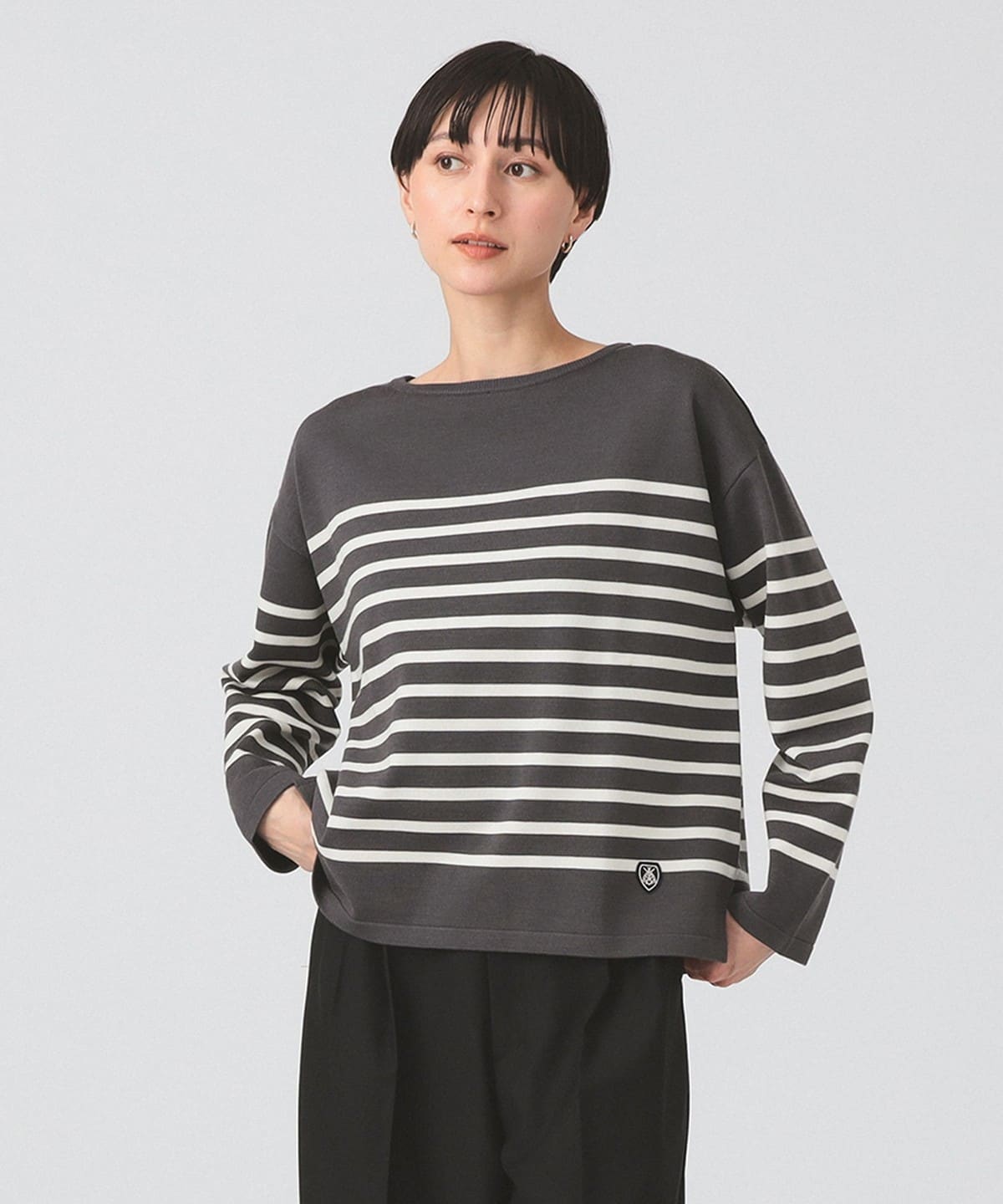 ORCIVAL オーシバル / ボートネック プルオーバー トップス WOMEN 0710 COAL*ECR 1 ORCIVAL オーシバル / ボートネック プルオーバー トップス WOMEN 0710 COAL*ECR 1