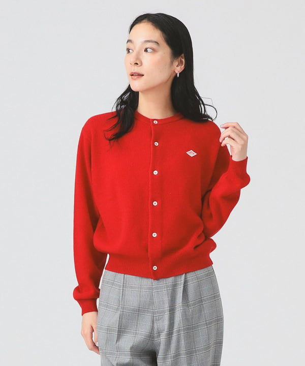 【ラスト1点】ダントン　ウール100% レッドカーディガン ダントン ウール100% レッドカーディガン - メルカリ