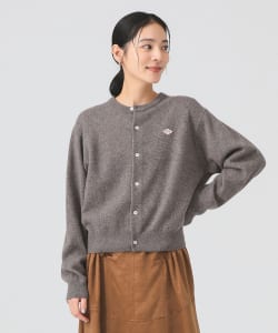 DANTON / ラムウール クルーネック ニット カーディガン