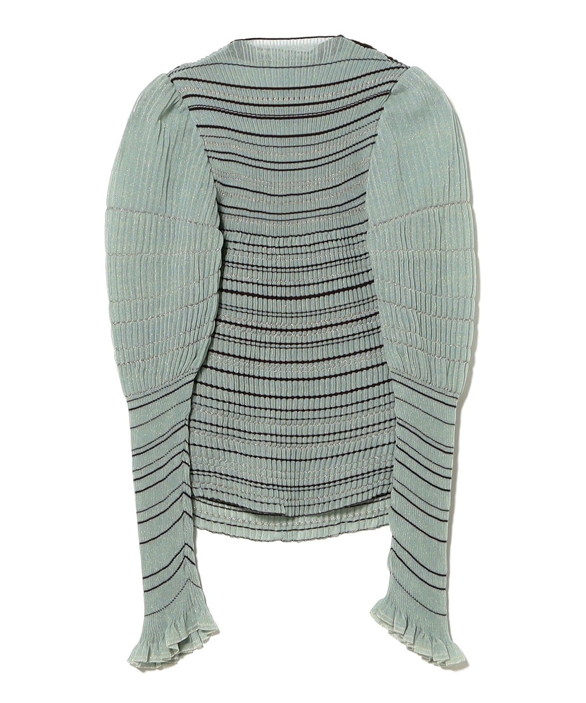 Nadia Wire / Sheer Stripe Puff Jumper トップス WOMEN GREY 1 Nadia Wire / Sheer Stripe Puff Jumper トップス WOMEN GREY 1