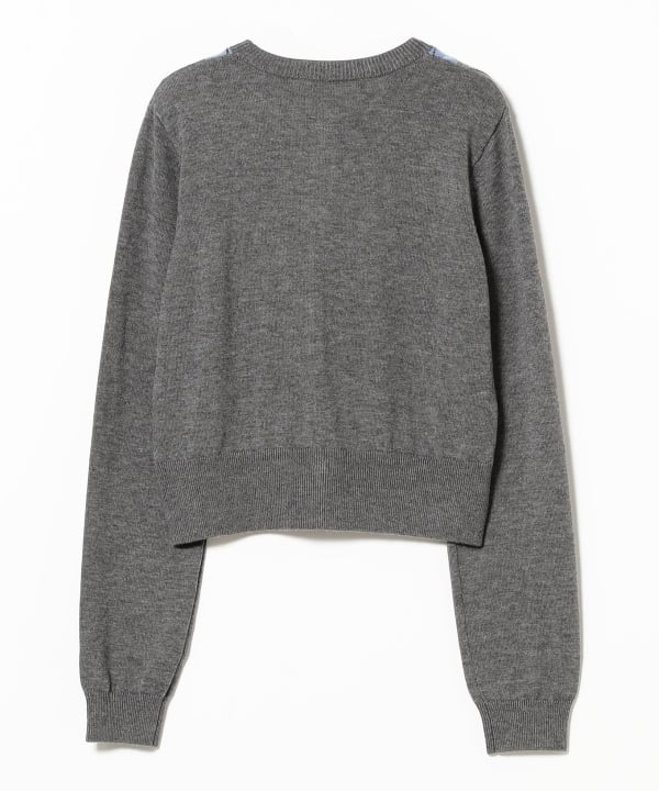 Ray BEAMS（レイ ビームス）アーガイル クルーネック カーディガン