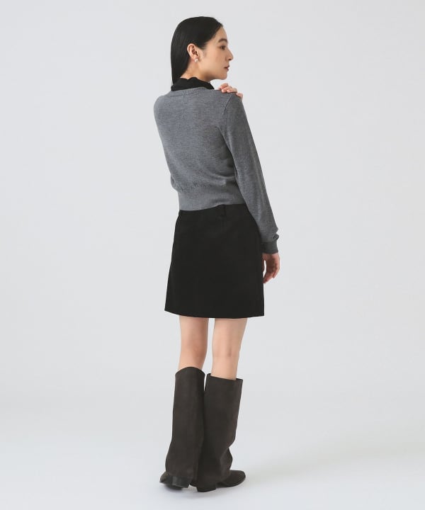 Ray BEAMS（レイ ビームス）アーガイル クルーネック カーディガン