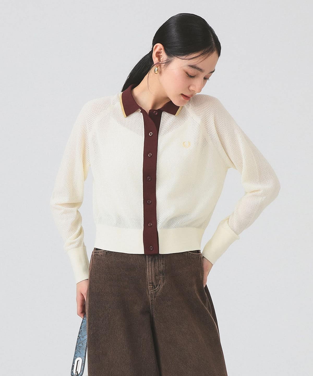 Ray BEAMS（レイ ビームス）【別注】FRED PERRY / リブ ニット