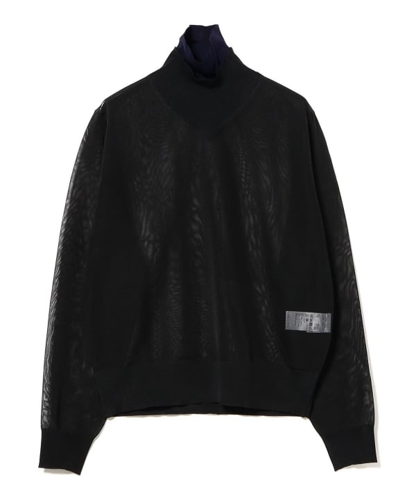 TOGA PULLA / SHEER KNIT HIGH NECK TOP