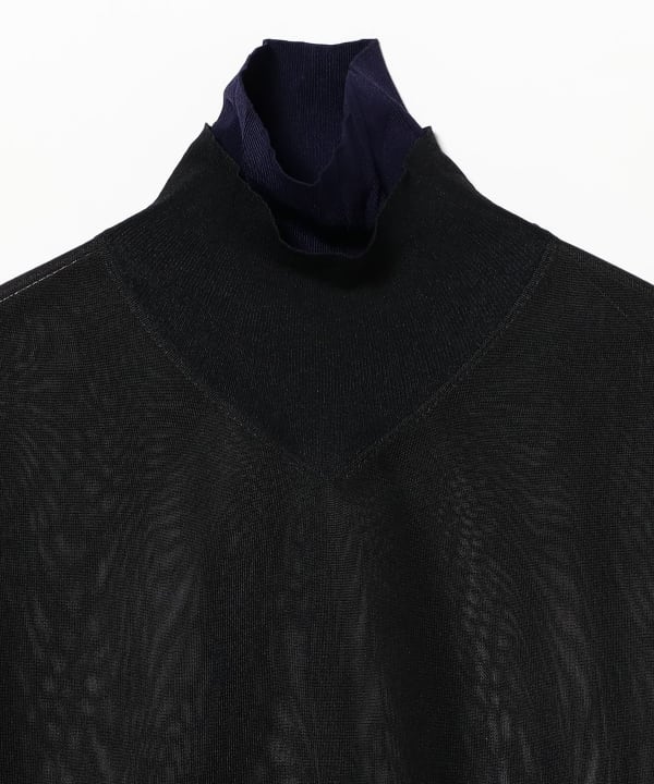 TOGA PULLA / SHEER KNIT HIGH NECK TOP