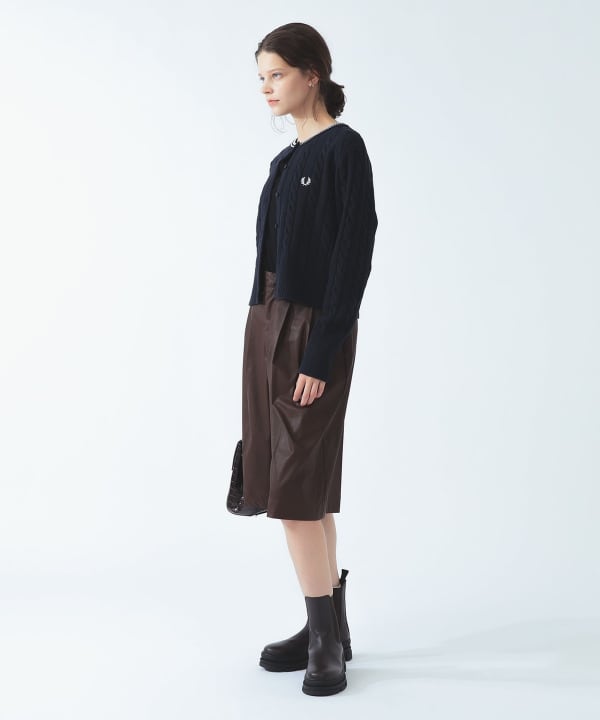 【+10%ポイントUP】【別注】FRED PERRY / ケーブル ニット カーディガン