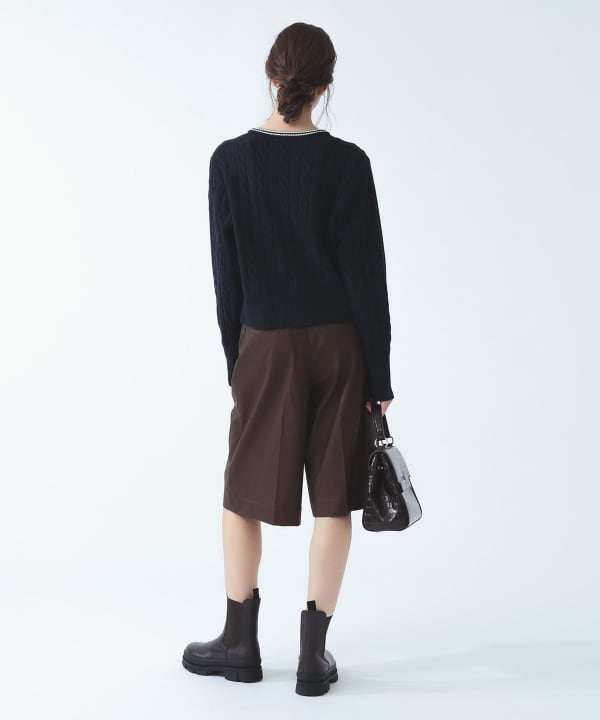 【+10%ポイントUP】【別注】FRED PERRY / ケーブル ニット カーディガン