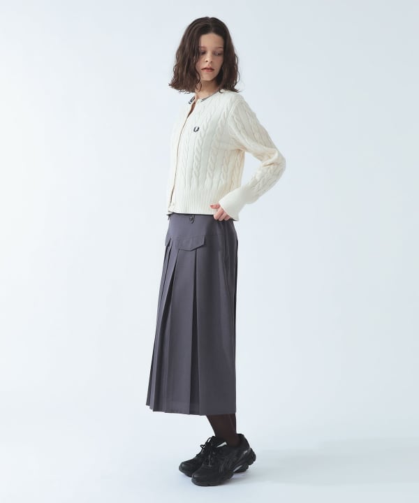 【+10%ポイントUP】【別注】FRED PERRY / ケーブル ニット カーディガン