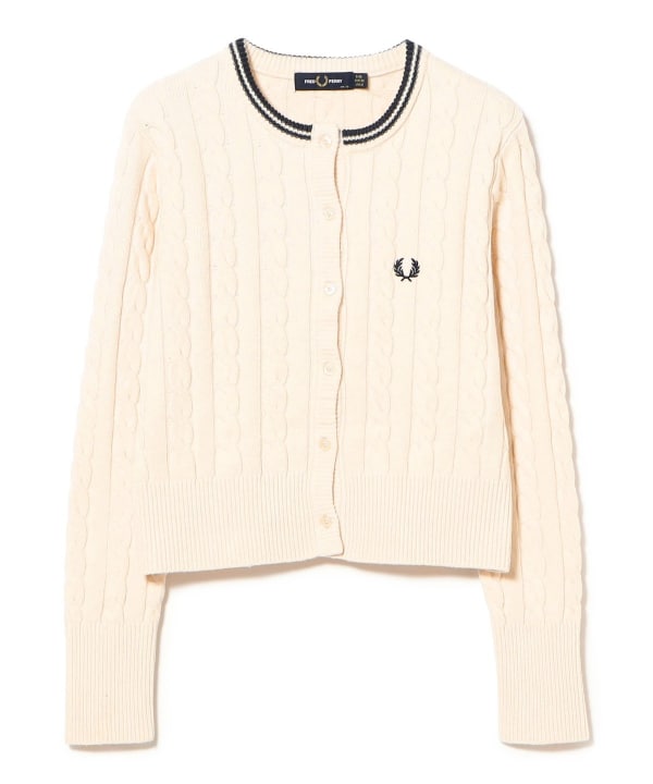 【別注】FRED PERRY × Ray BEAMS / ケーブル ニット カーディガン