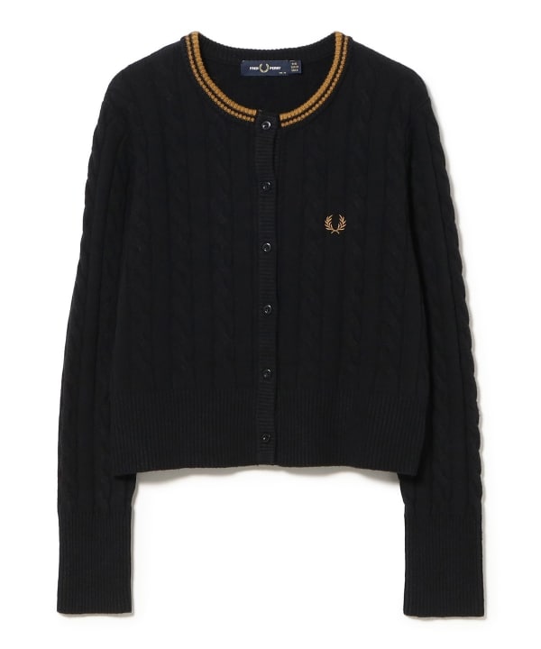 【別注】FRED PERRY × Ray BEAMS / ケーブル ニット カーディガン