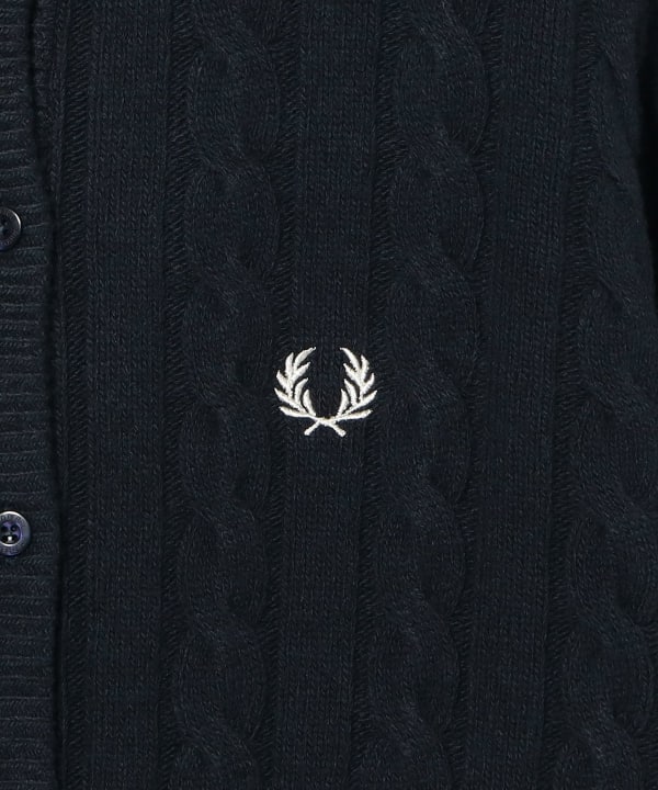 【別注】FRED PERRY × Ray BEAMS / ケーブル ニット カーディガン