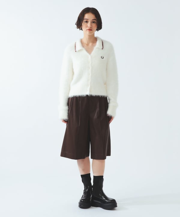 【+10%ポイントUP】【別注】FRED PERRY / フラッフィー ニット カーディガン