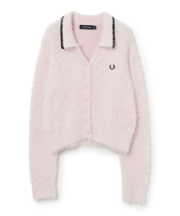 【+10%ポイントUP】【別注】FRED PERRY / フラッフィー ニット カーディガン