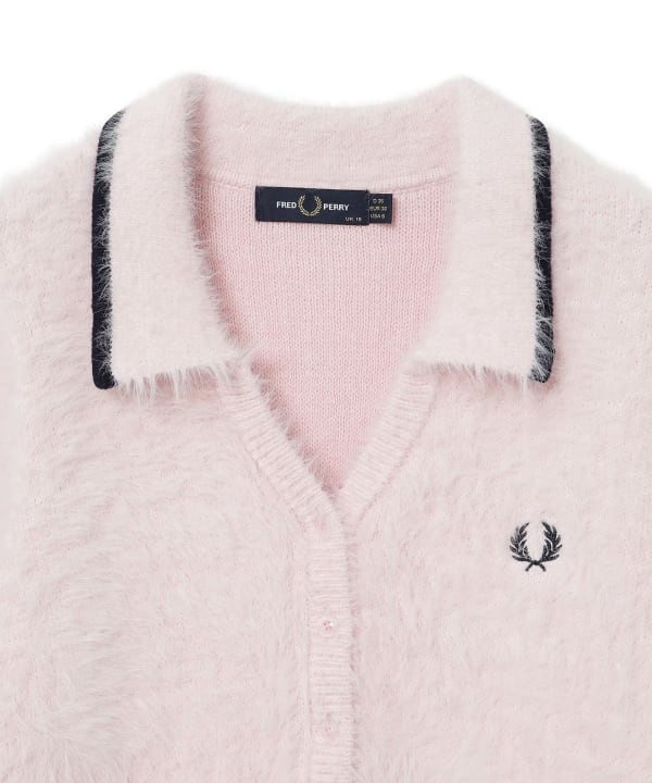【+10%ポイントUP】【別注】FRED PERRY / フラッフィー ニット カーディガン
