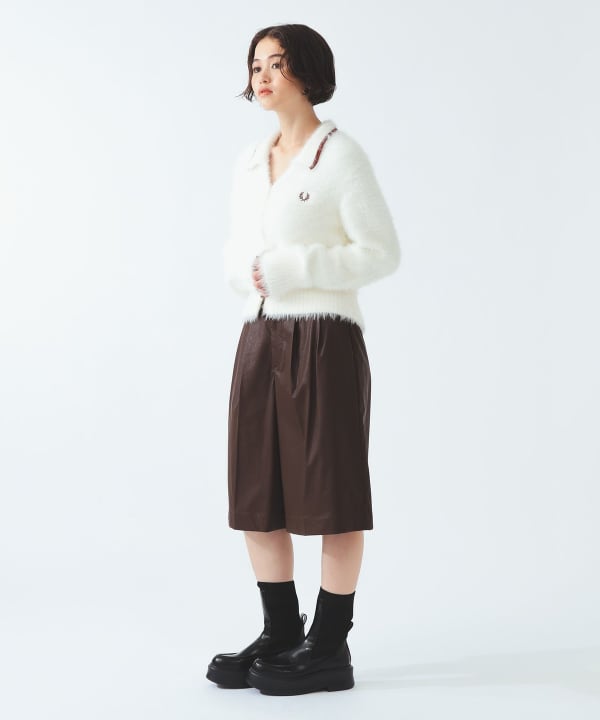 【+10%ポイントUP】【別注】FRED PERRY / フラッフィー ニット カーディガン