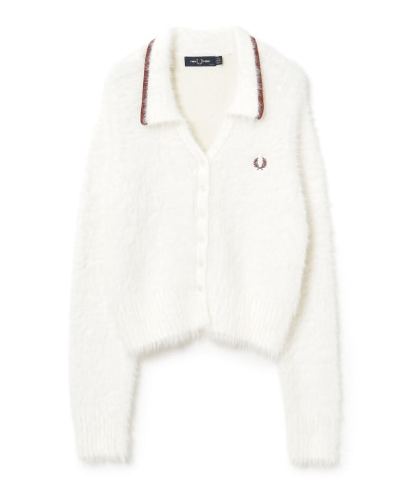 【+10%ポイントUP】【別注】FRED PERRY / フラッフィー ニット カーディガン